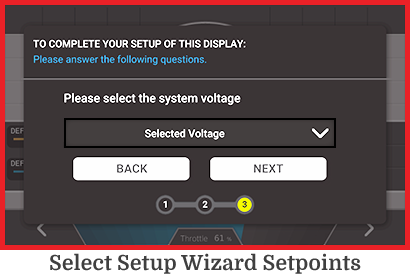 Select Setup Wizard Setpoints Screen