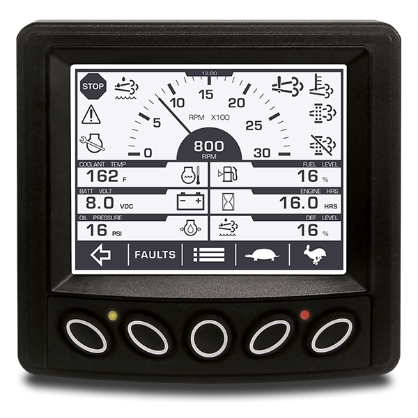 The PowerView 300 Series Displays Handle Basic Engine Alarm/Shutdown