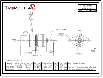 Trombetta P-Series Solenoids, Offered in Both 12V and 24V ... trombetta pull solenoid wiring diagram 