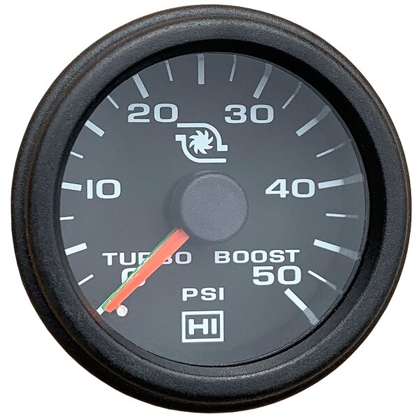 Turbo Boost Pressure Gauge, Green illumination, 0-50 psi (108-102