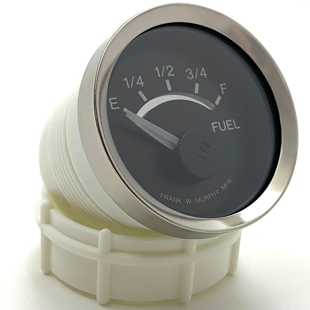 Murphy EG21F24 Electric Fuel Gage 24V w/Polished StainlessSteel Bezel