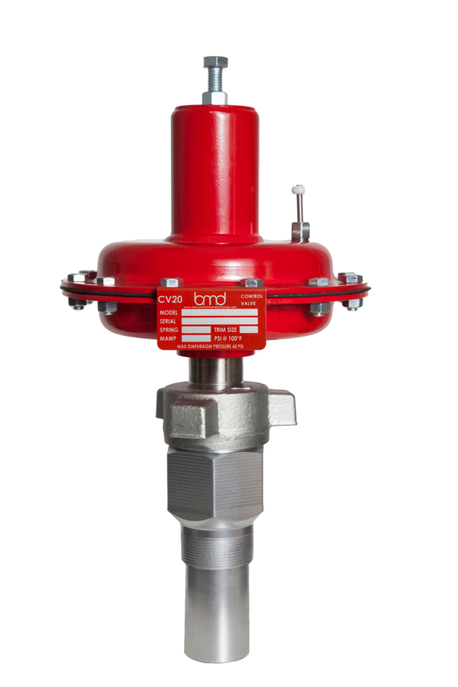 bmd CV20 Dump Valve, Reverse, 9" Actuator, 630 PSI, Carbon Steel, NACE